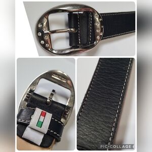 the tailored Sportsman xs genuine leather made in italy Black Leather Belt ITALY